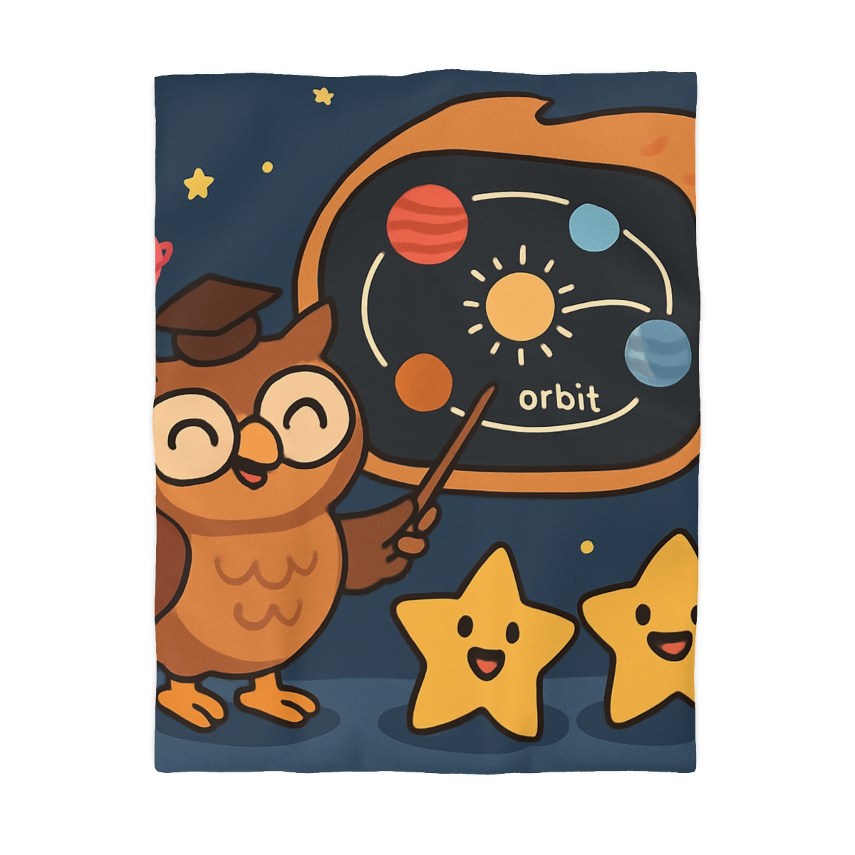 Comet Classroom Owl designer printed duvets