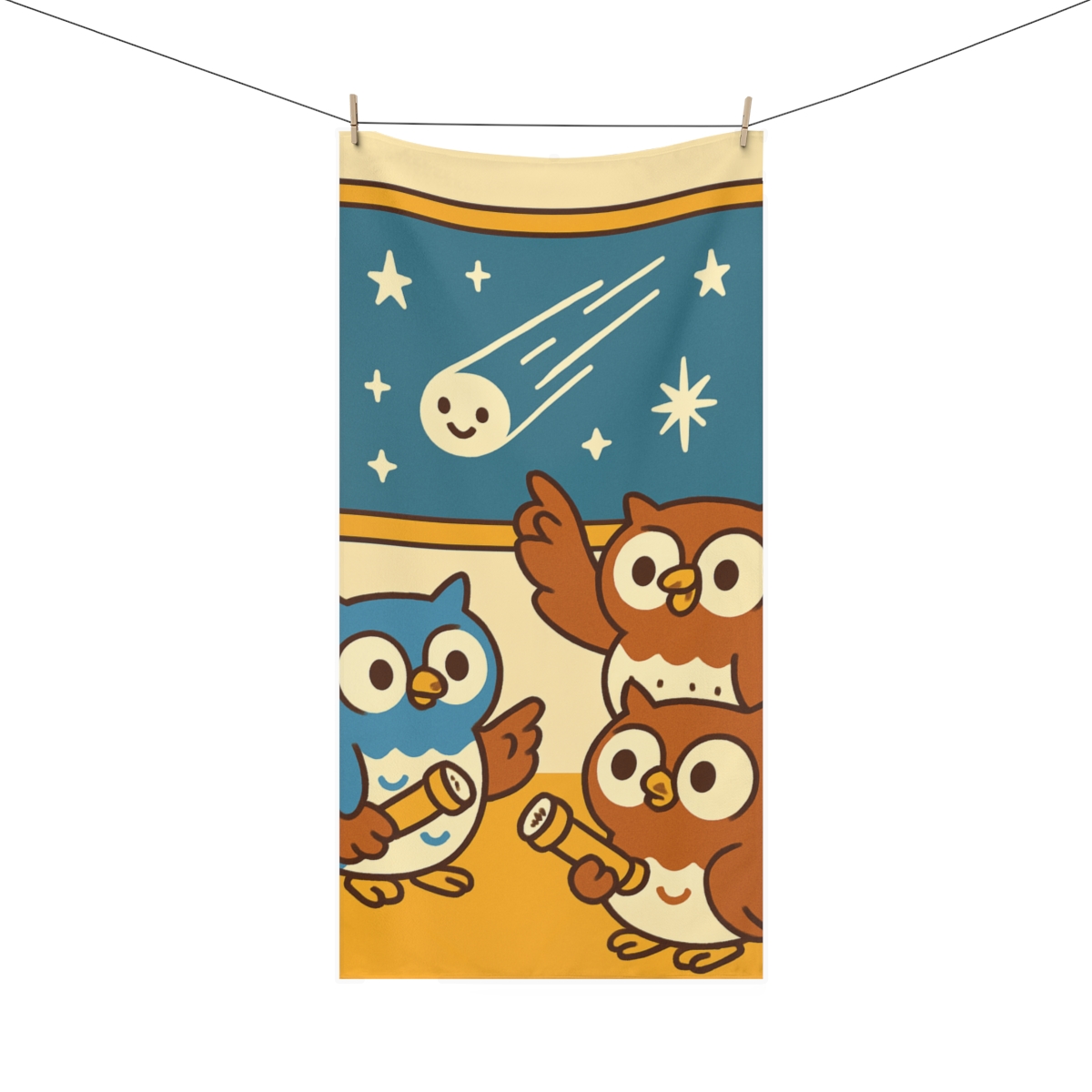 Comet Classroom Owls custom towels