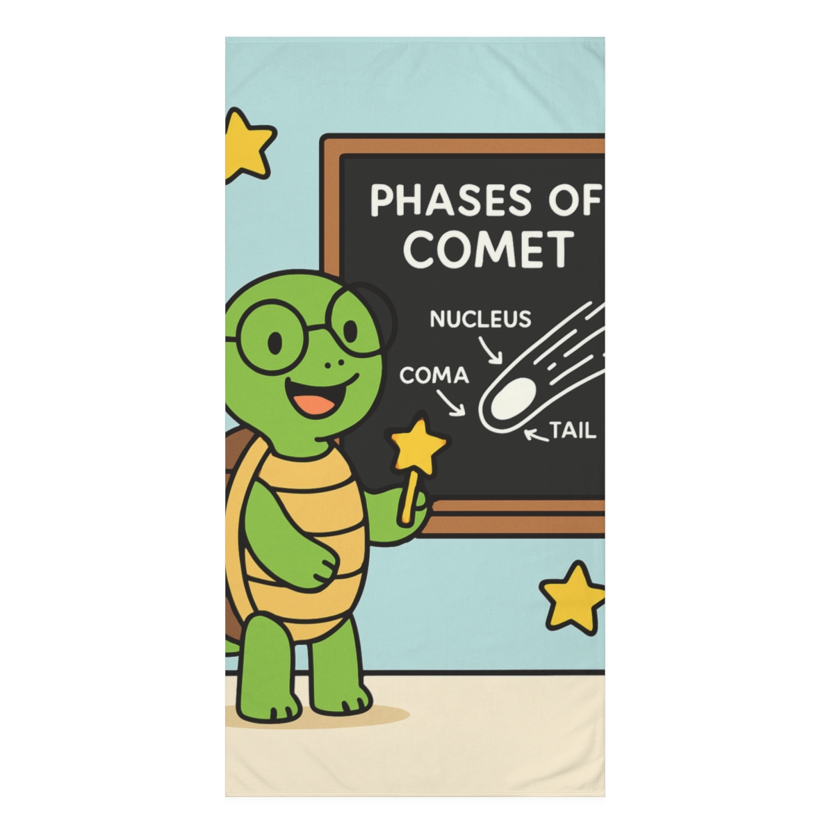 Comet Classroom Turtle unique gift towels