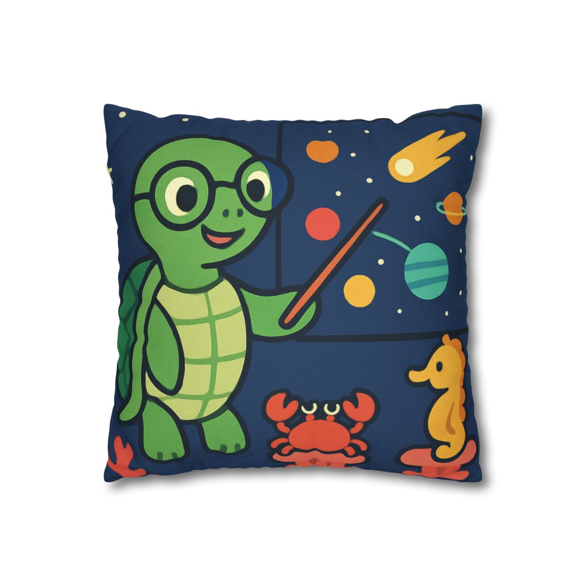 Comet Classroom Turtle personalized pillow covers