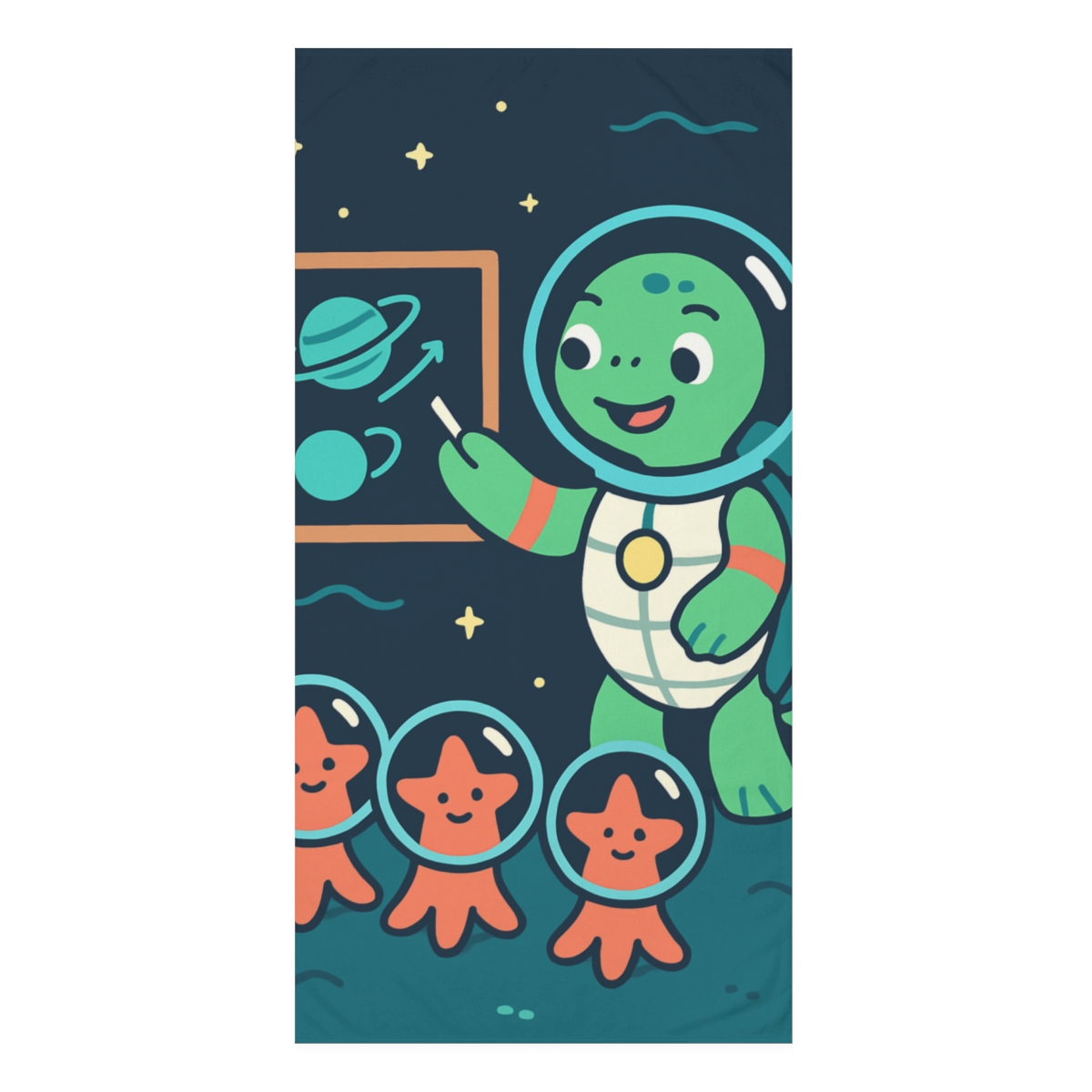 Comet Classroom Turtle designer printed towels