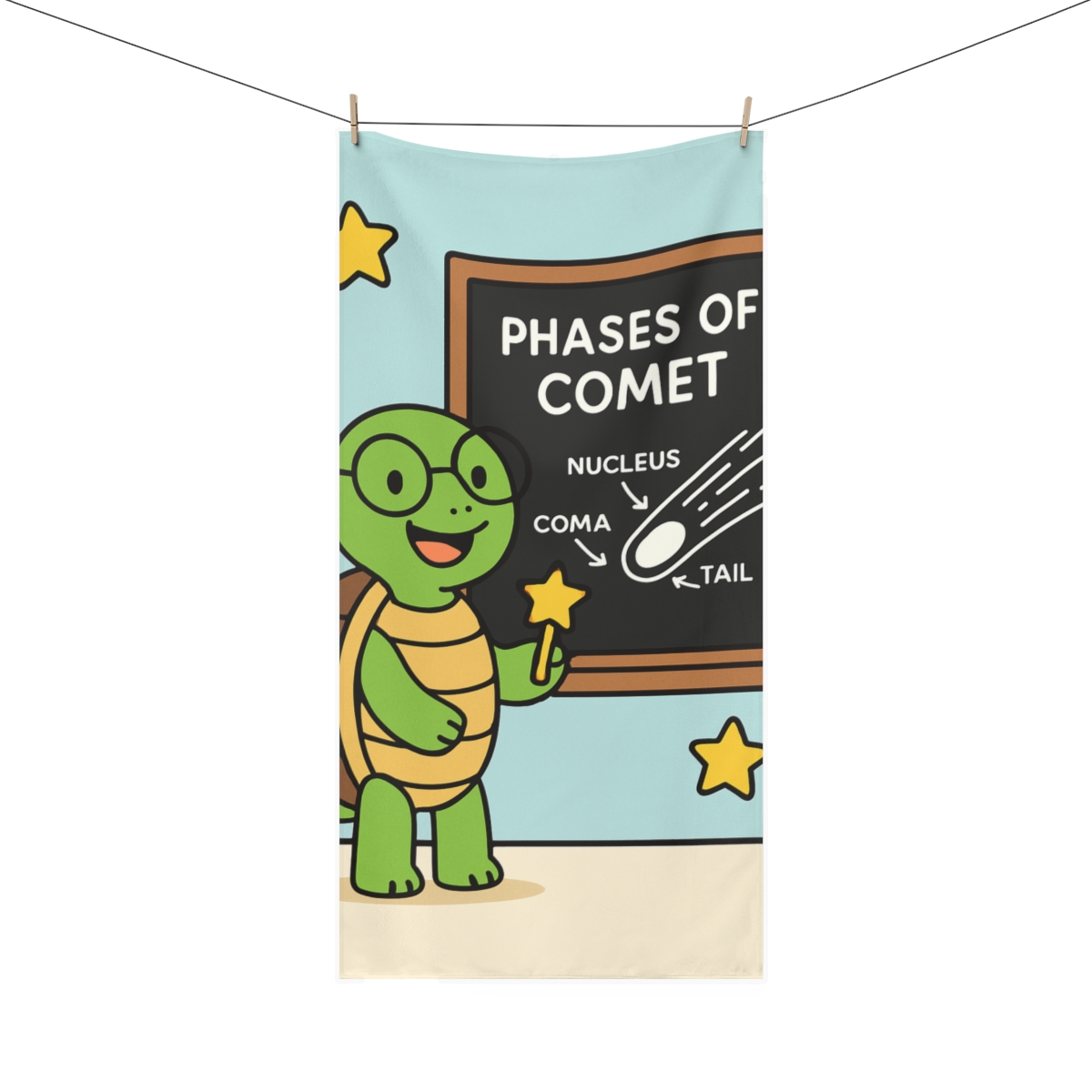 Comet Classroom Turtle unique gift towels