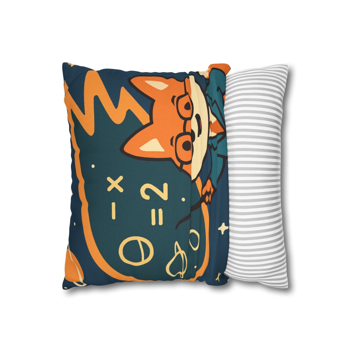 Comet Classroom With A Curious Fox designer print pillow cases