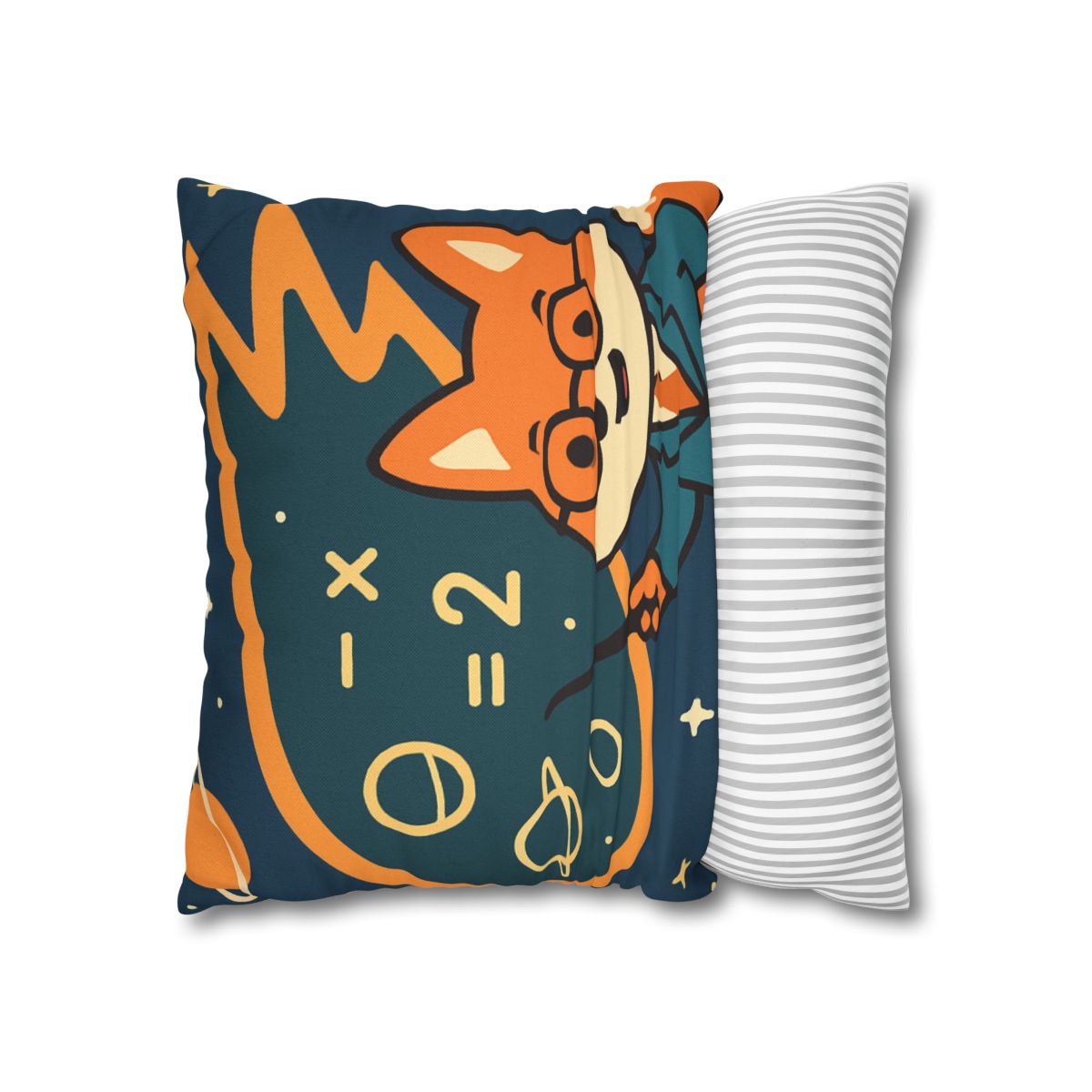 Comet Classroom With A Curious Fox designer print pillow cases