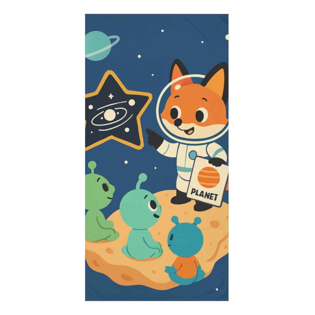 Comet Classroom With Astro Fox decorative home towels