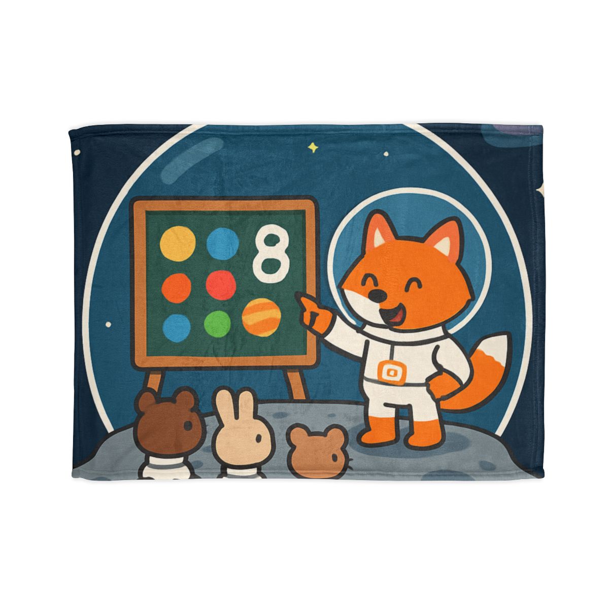 Comet Classroom With Astro Fox decorative home blankets