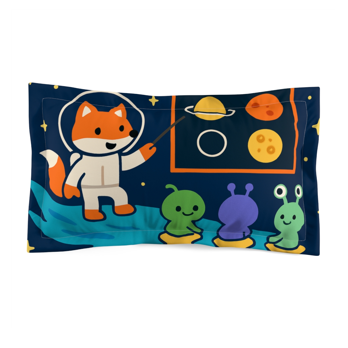 Comet Classroom With Astro Fox custom pillows