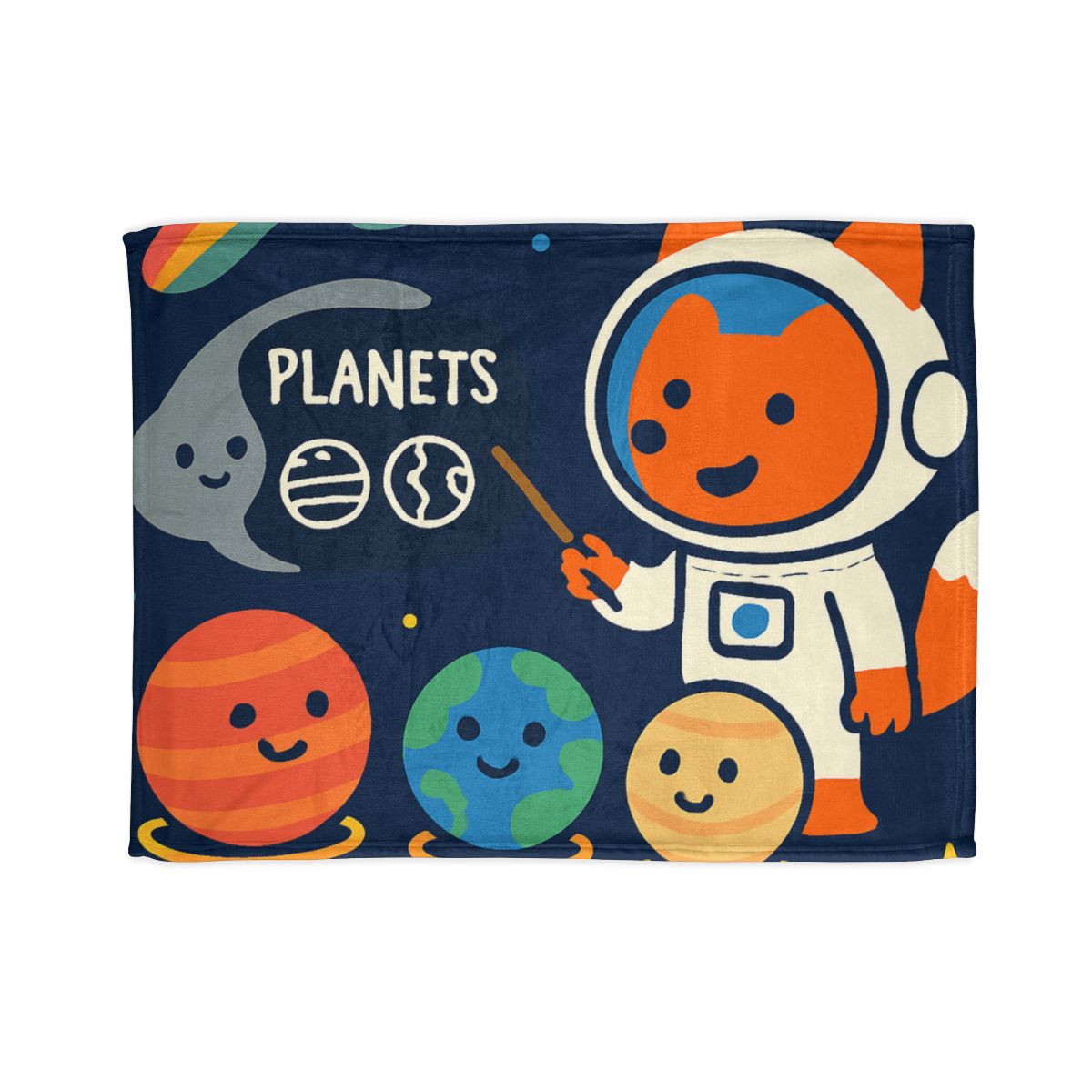 Comet Classroom With Astro Fox unique gift blankets
