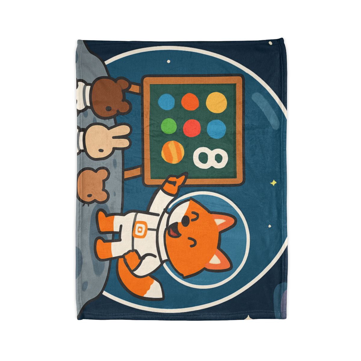 Comet Classroom With Astro Fox decorative home blankets