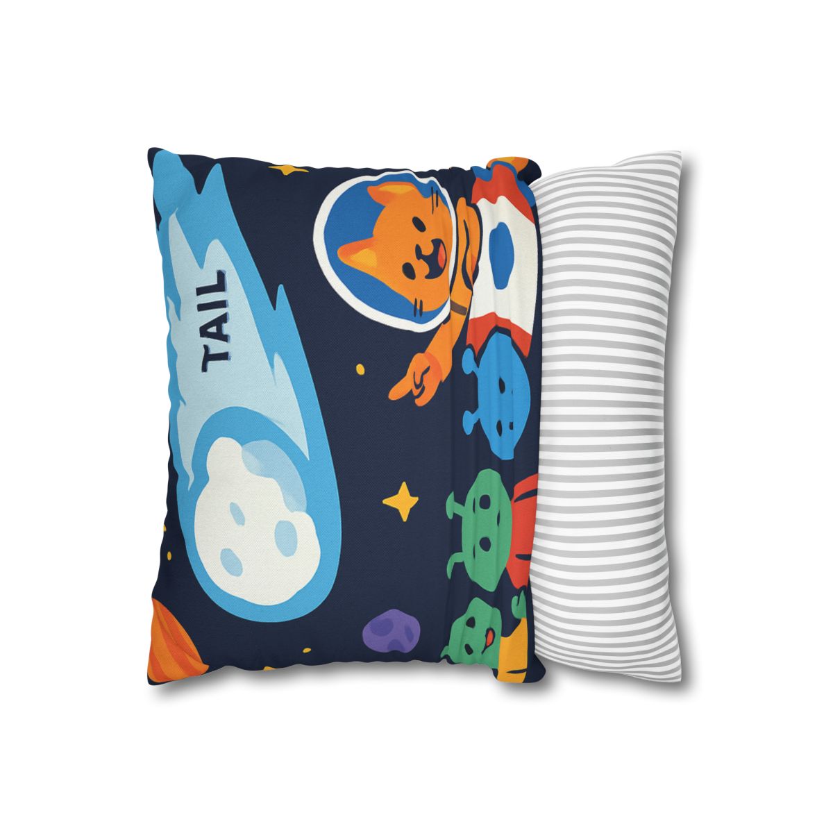 Comet Classroom With Captain Cat personalized pillow covers