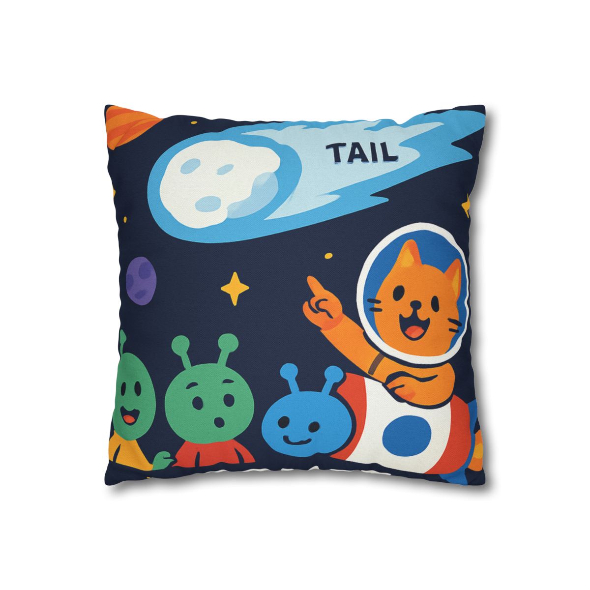 Comet Classroom With Captain Cat personalized pillow covers