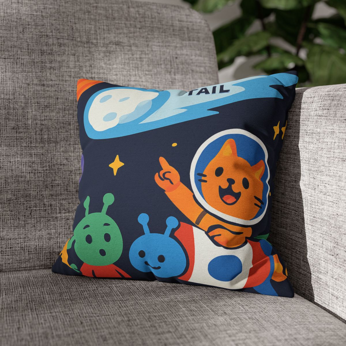 Comet Classroom With Captain Cat personalized pillow covers