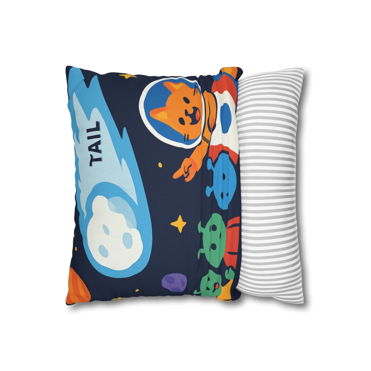 Comet Classroom With Captain Cat personalized pillow covers