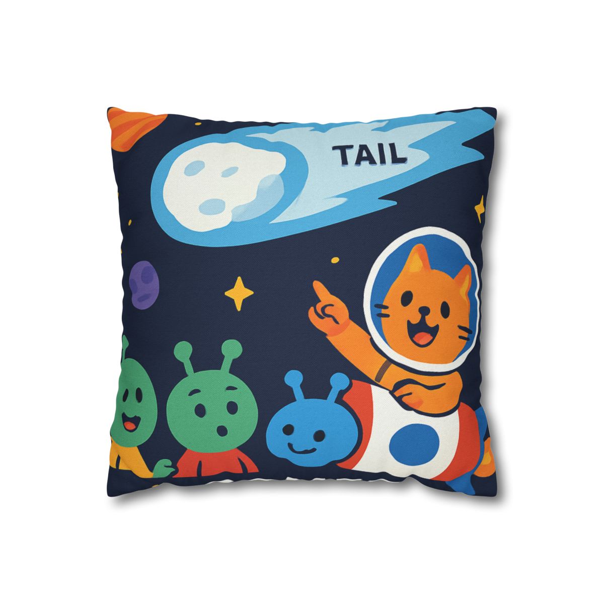 Comet Classroom With Captain Cat personalized pillow covers