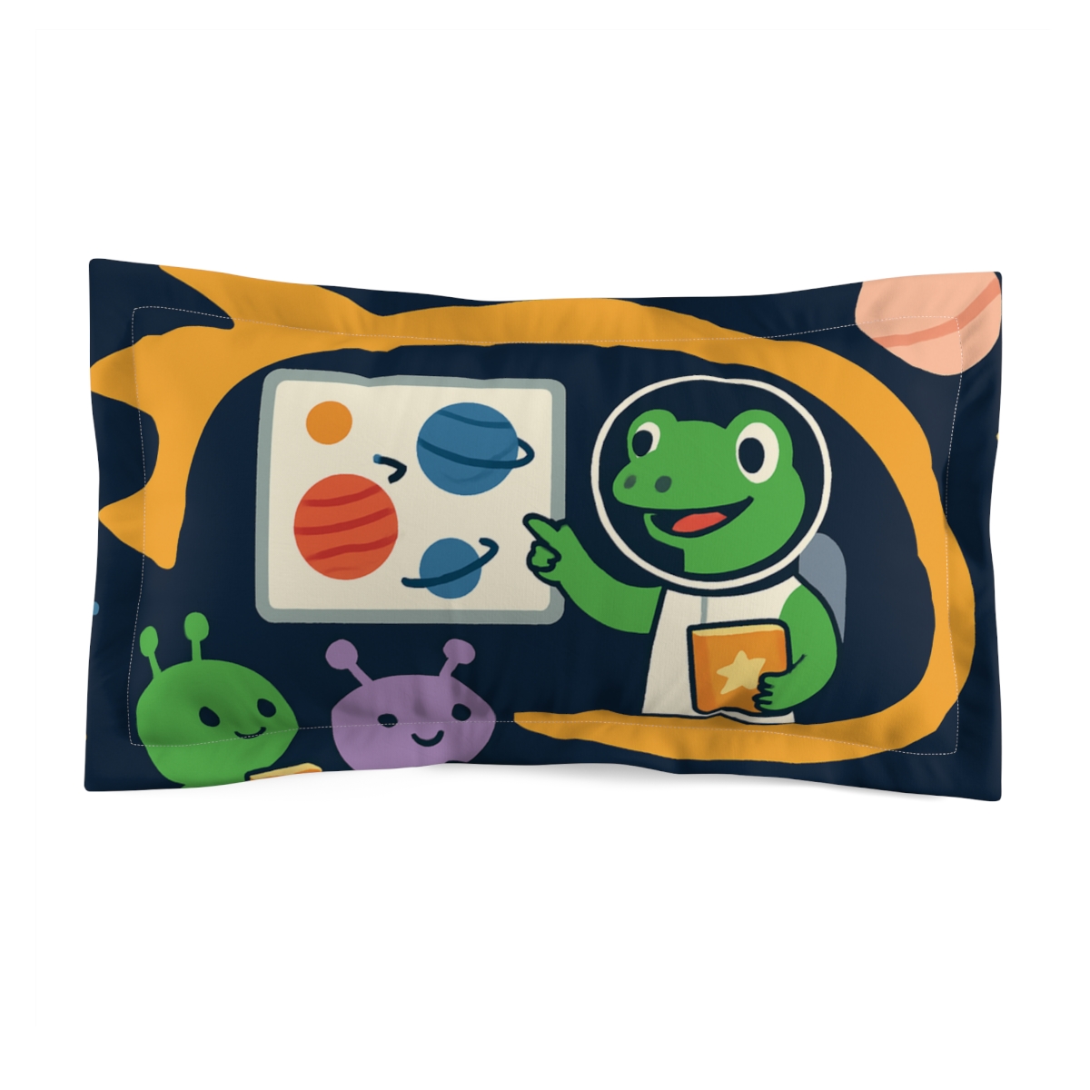 Comet Classroom With Captain Gecko unique shape pillows