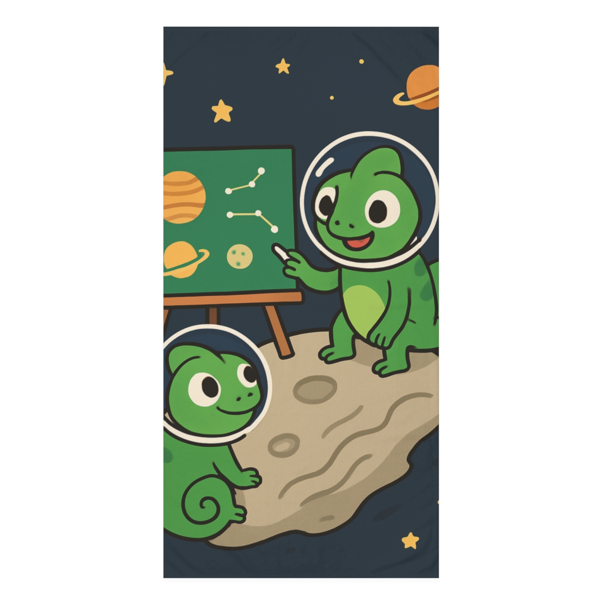 Comet Classroom With Cosmic Chameleons stylish beach towels