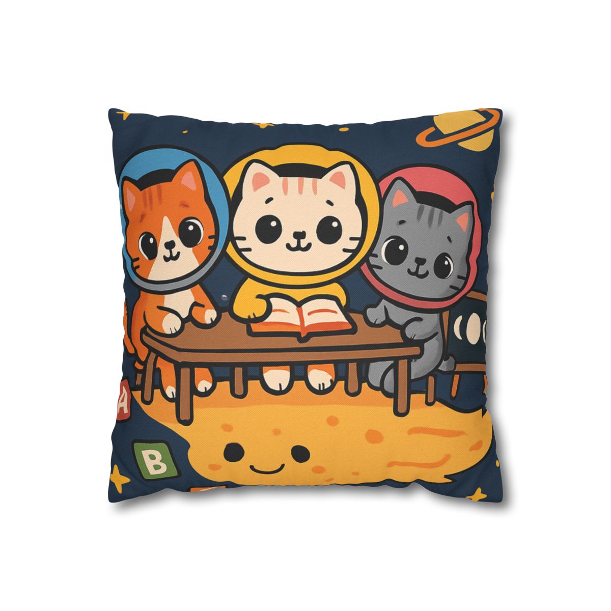 Comet Classroom With Curious Kittens custom pillow cases