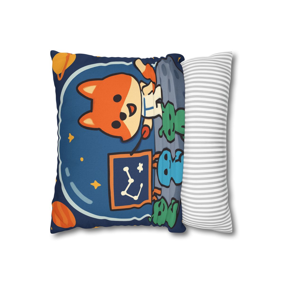Comet Classroom With Curious Space Fox comfortable bedding pillow covers