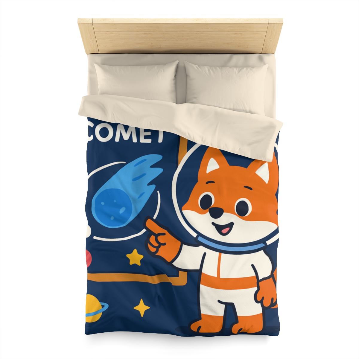 Comet Classroom With Curious Space Fox trendy bedroom duvets