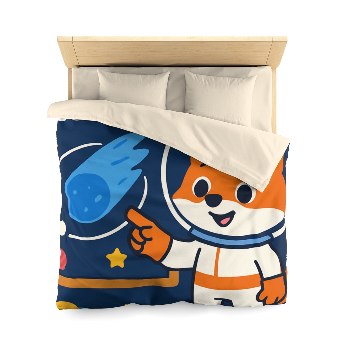 Comet Classroom With Curious Space Fox trendy bedroom duvets