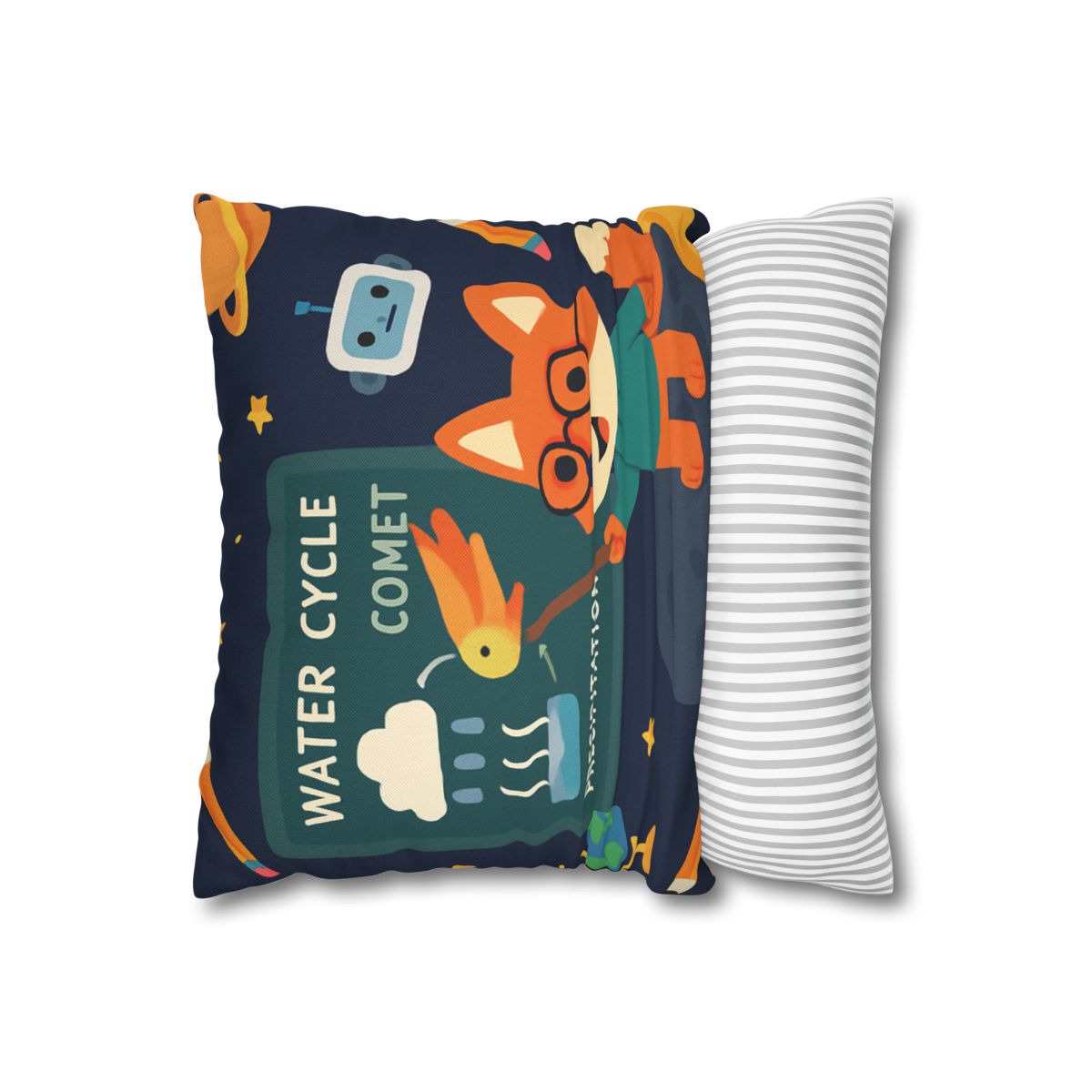 Comet Classroom With Professor Fox soft cotton pillow cases