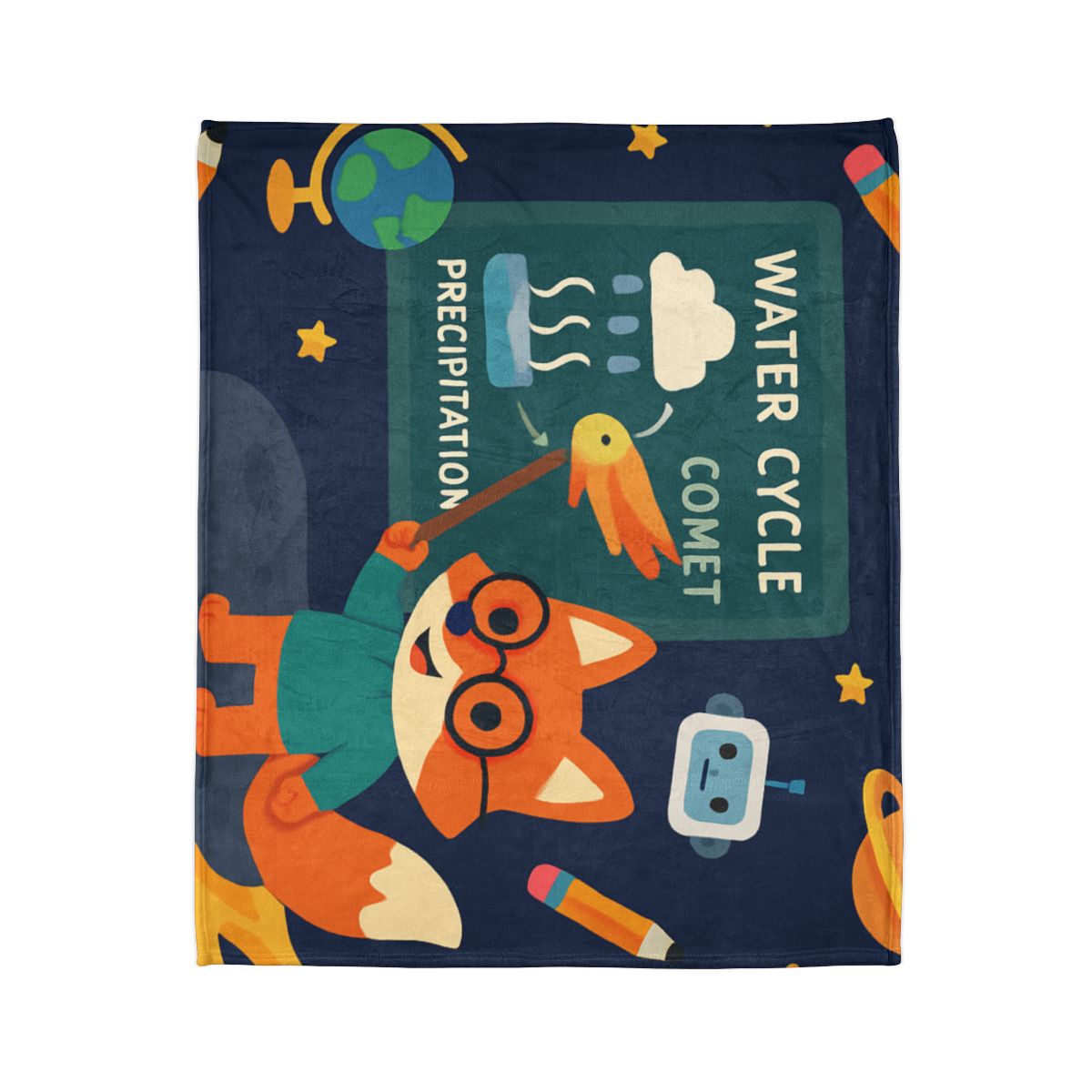 Comet Classroom With Professor Fox trendy patterned blankets