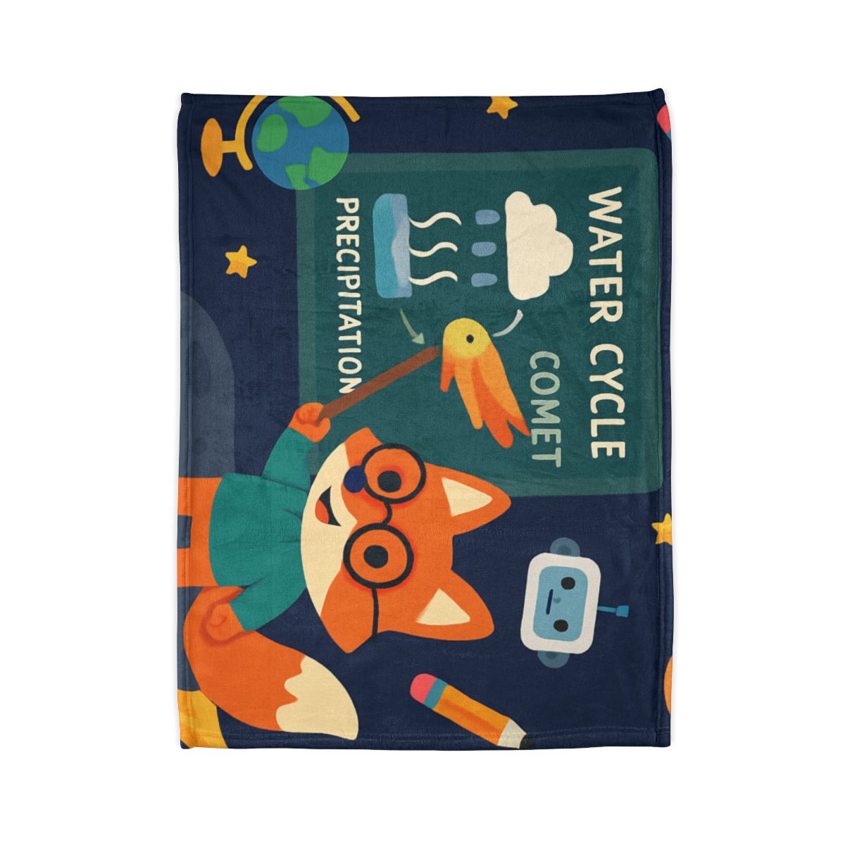 Comet Classroom With Professor Fox trendy patterned blankets