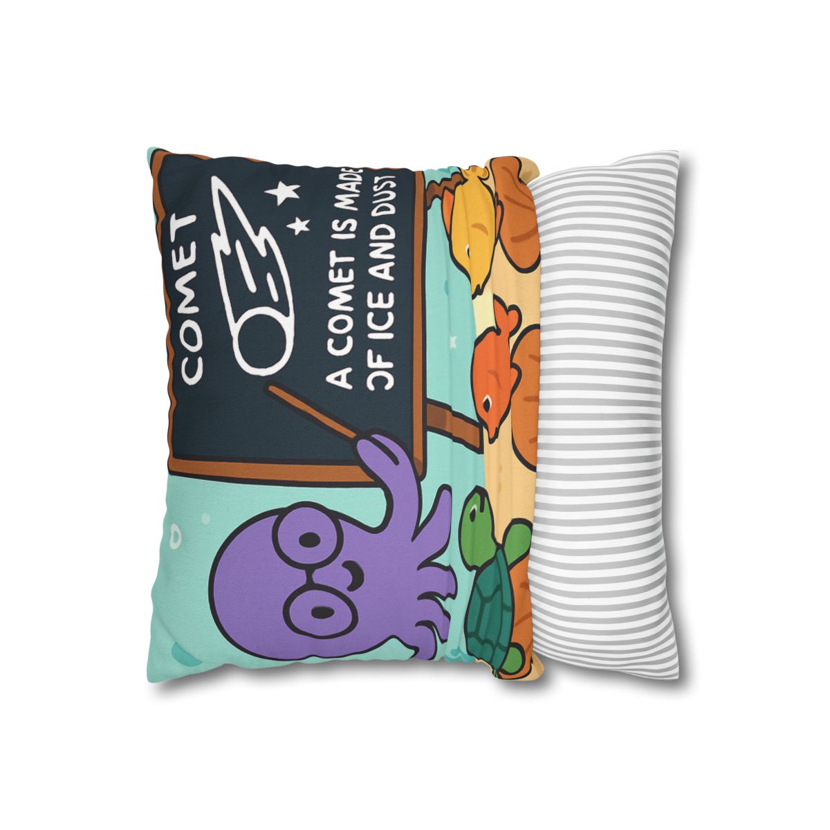 Comet Classroom With Professor Octopus soft cotton pillow cases