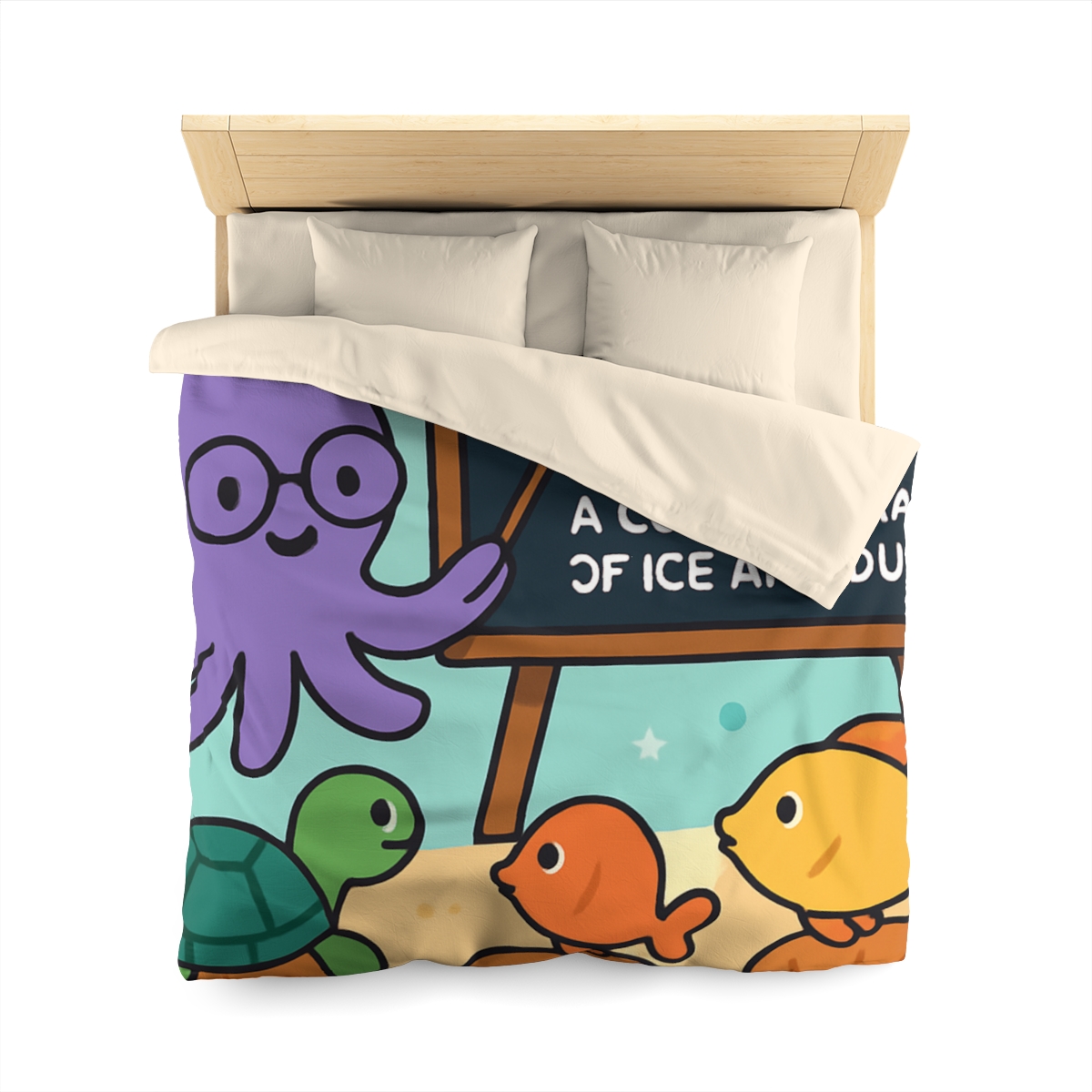 Comet Classroom With Professor Octopus soft comforter duvets