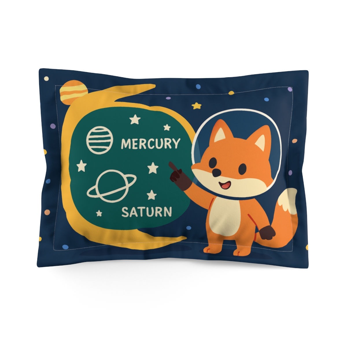Comet Classroom With The Curious Fox personalized decorative pillows