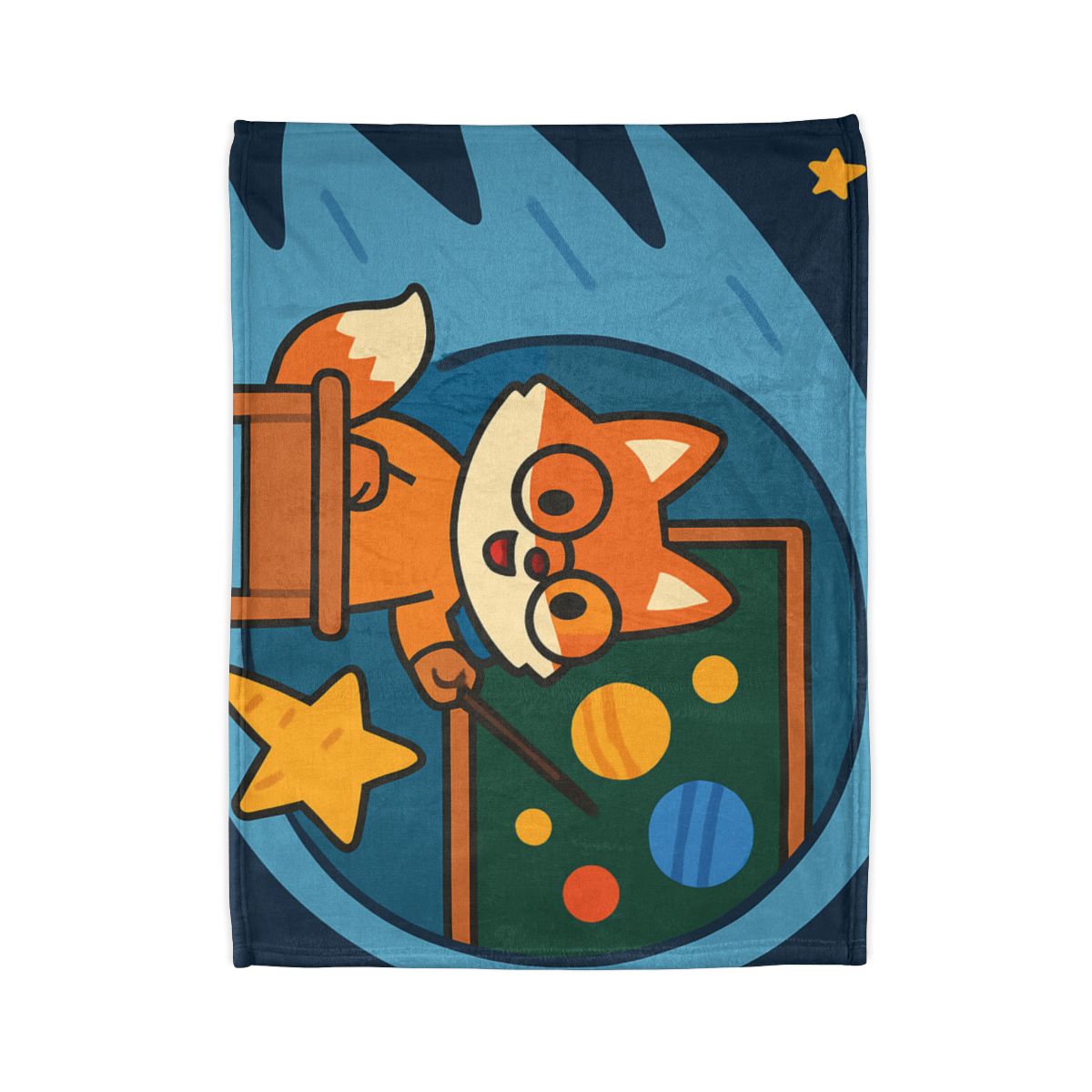 Comet Classroom With The Curious Fox custom blankets