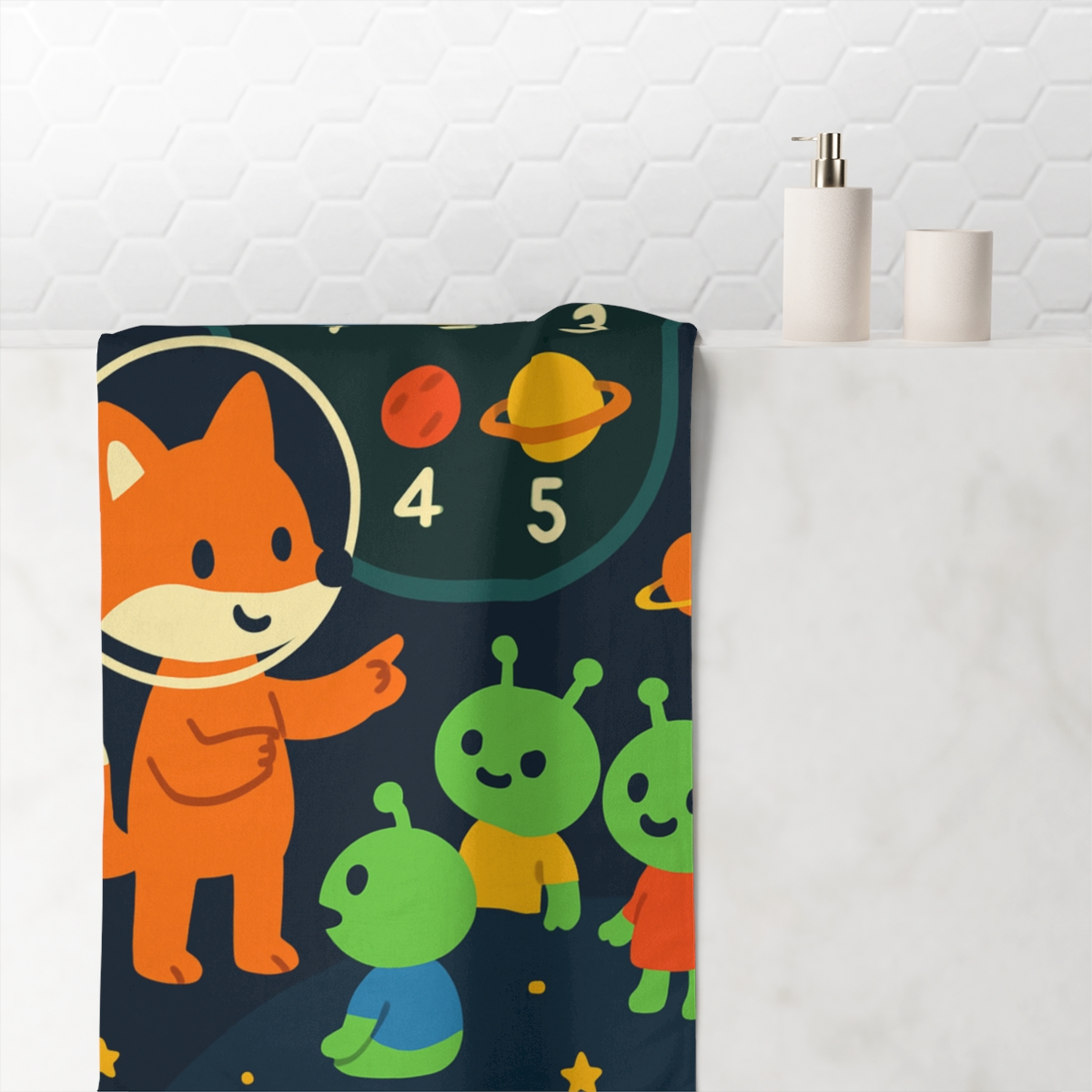 Comet Classroom With The Curious Fox soft cotton towels