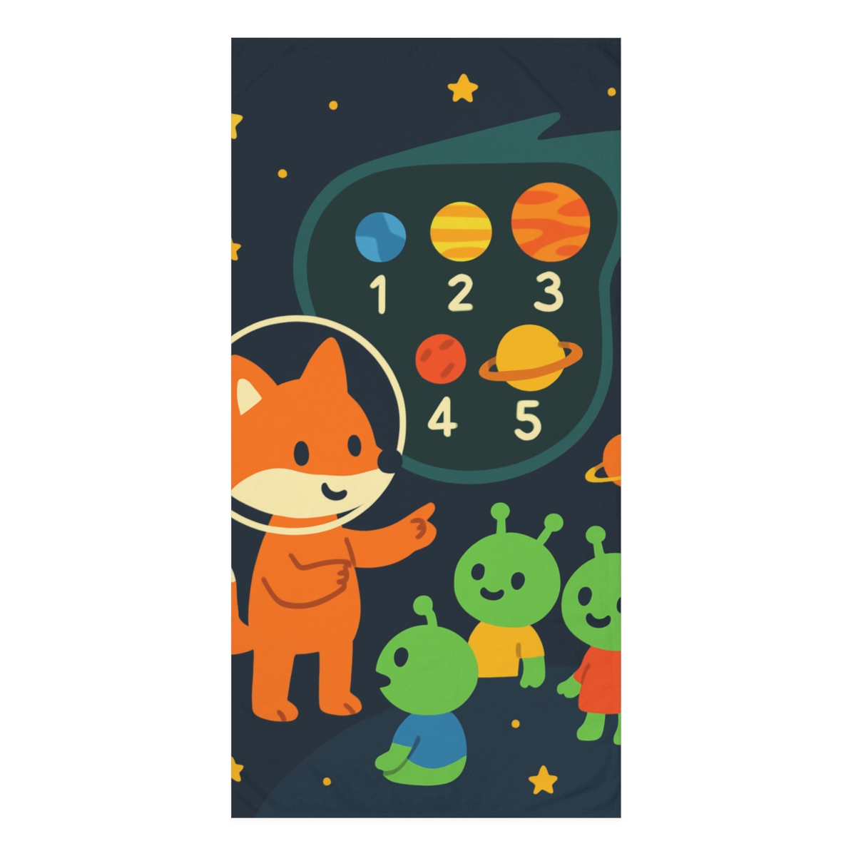 Comet Classroom With The Curious Fox soft cotton towels