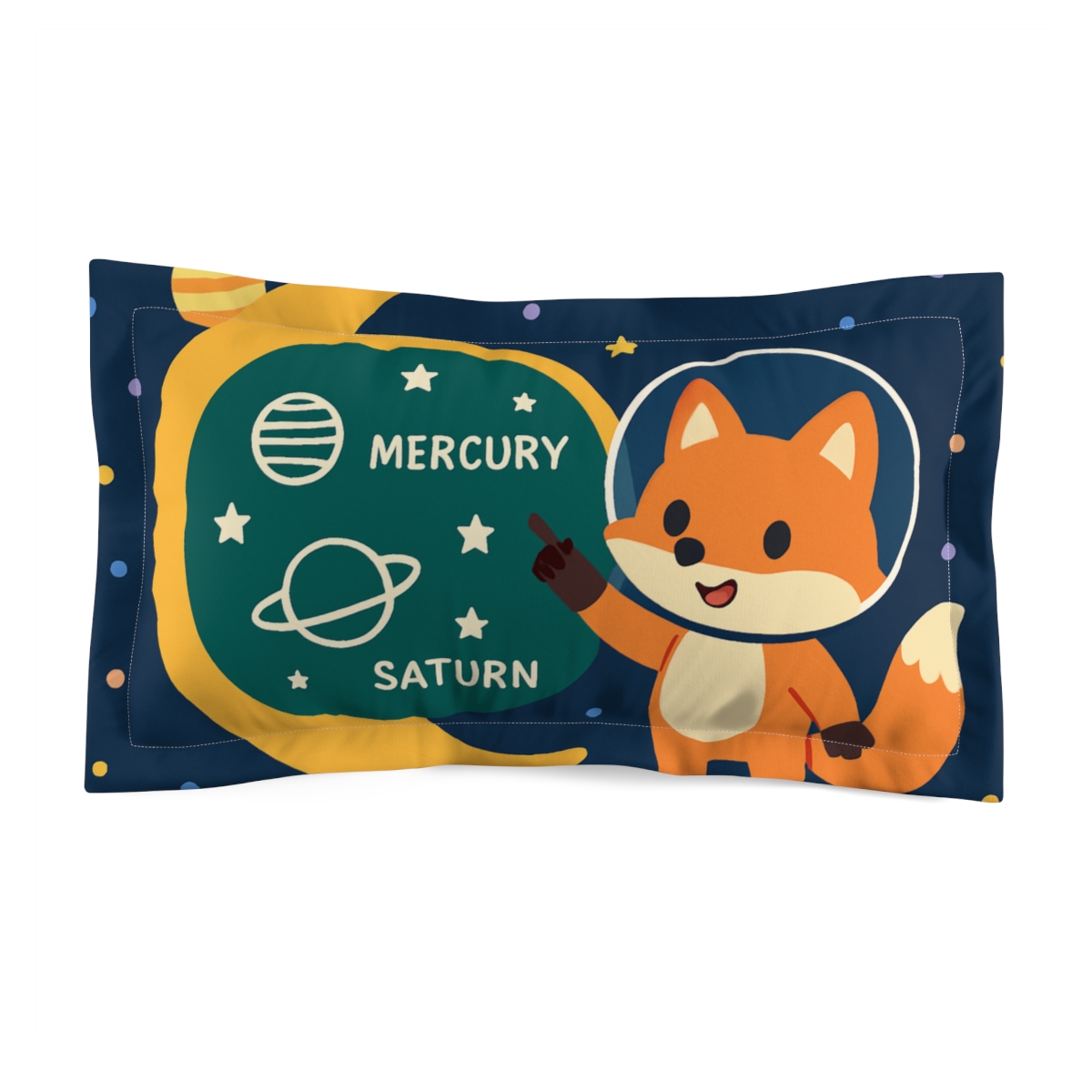 Comet Classroom With The Curious Fox personalized decorative pillows