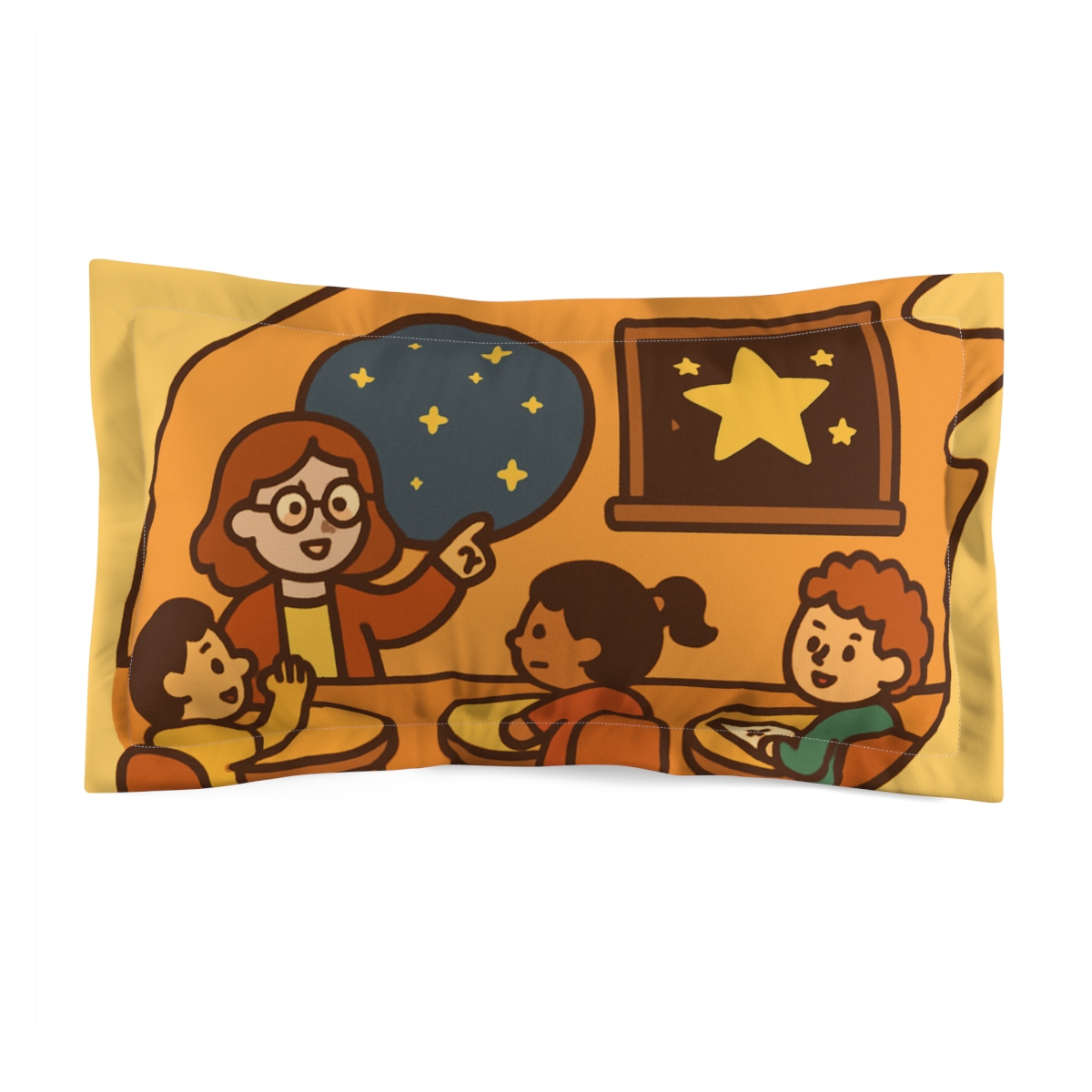 Comet Classroom designer printed pillows