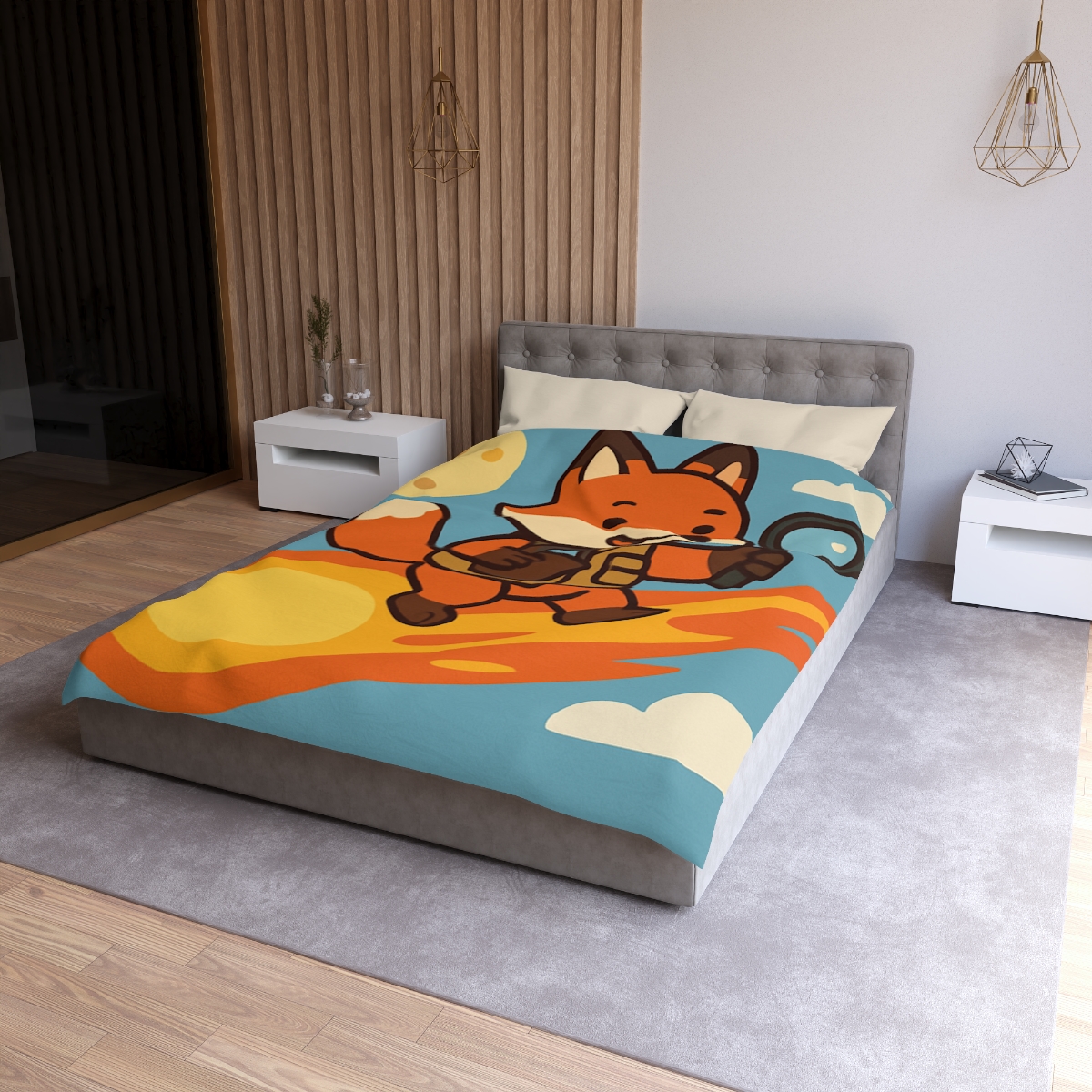 Comet Fox Explorer designer printed duvets
