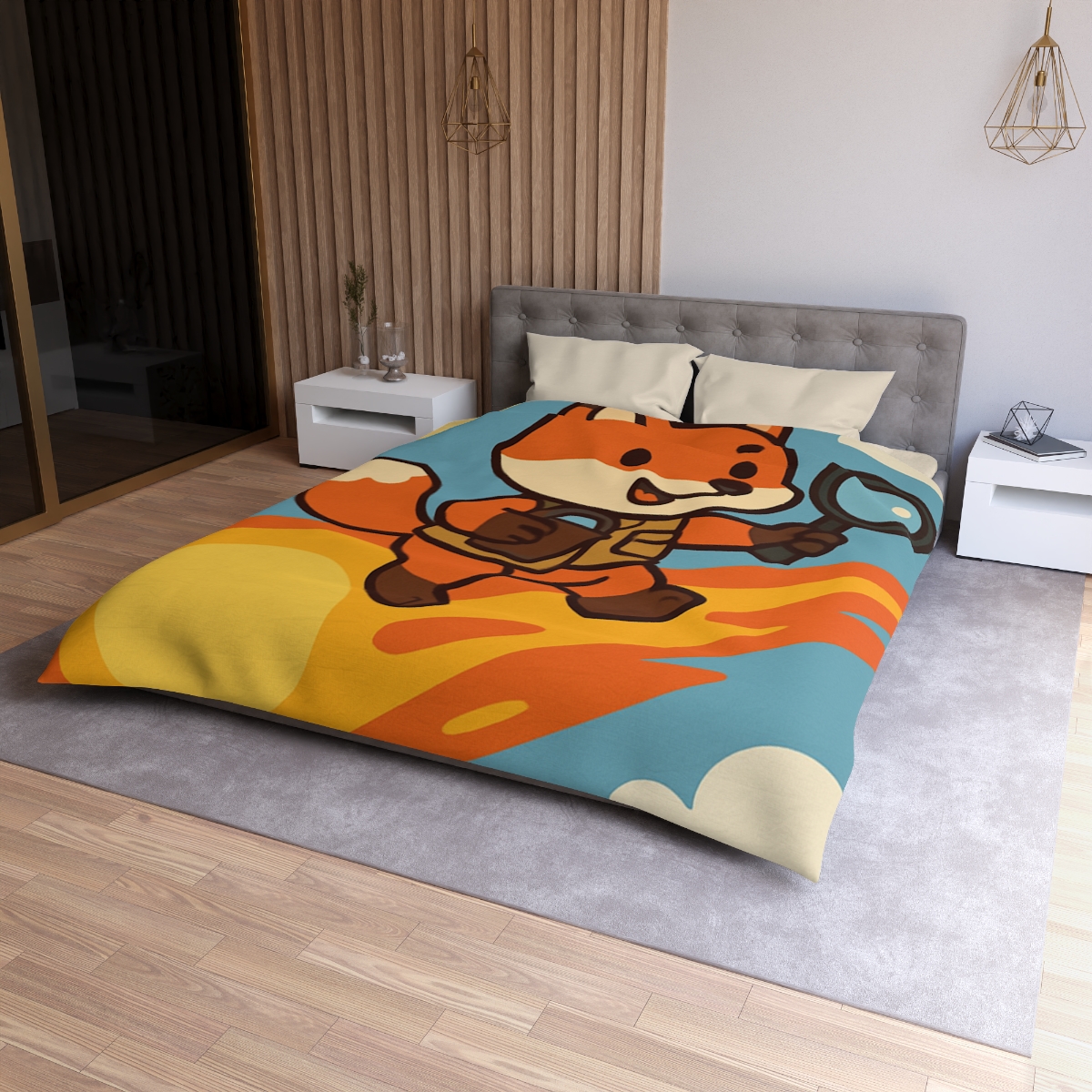 Comet Fox Explorer designer printed duvets
