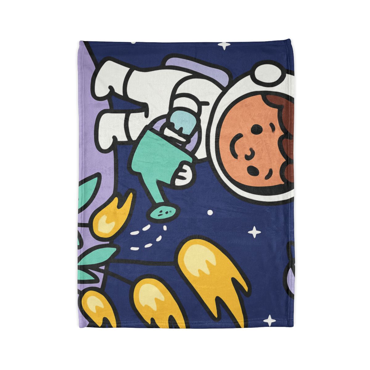 Comet Garden On Moon Meadow designer printed blankets