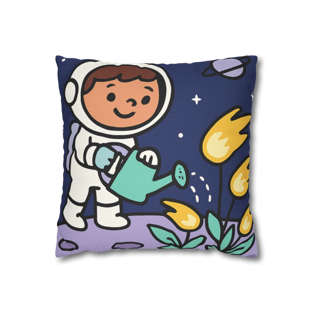 Comet Garden On Moon Meadow trendy patterned pillow cases