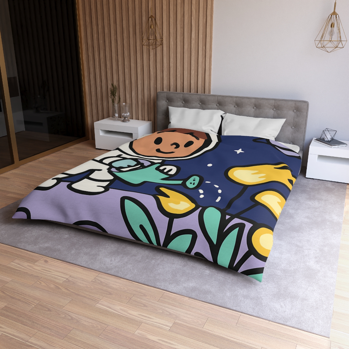 Comet Garden On Moon Meadow trendy bedroom duvets