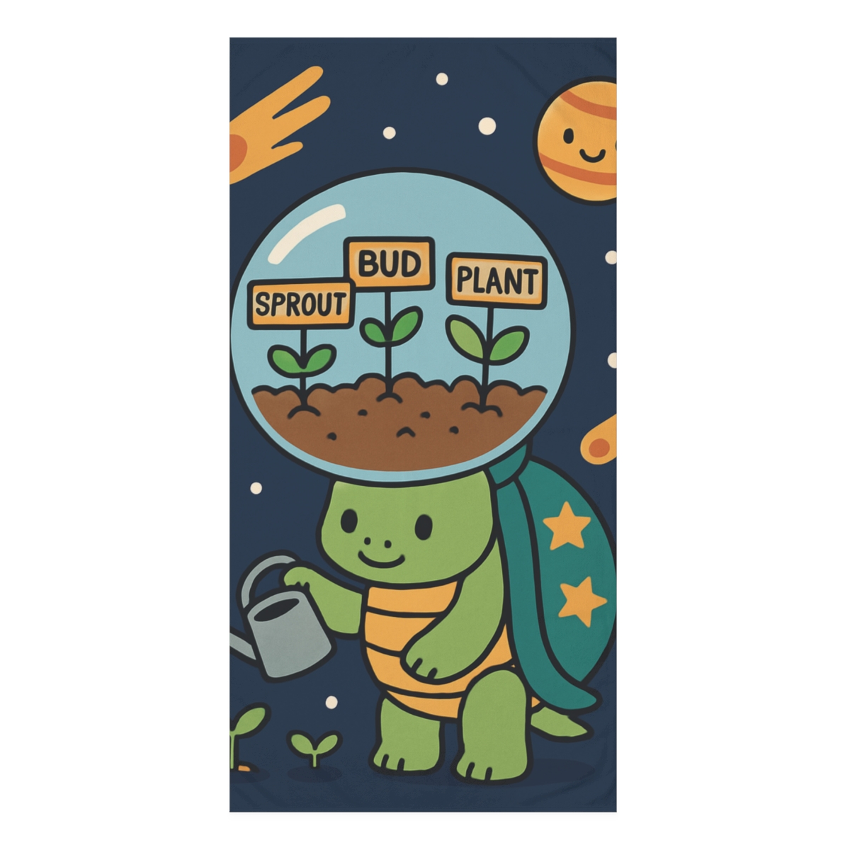 Comet Garden Space Tortoise soft cotton towels