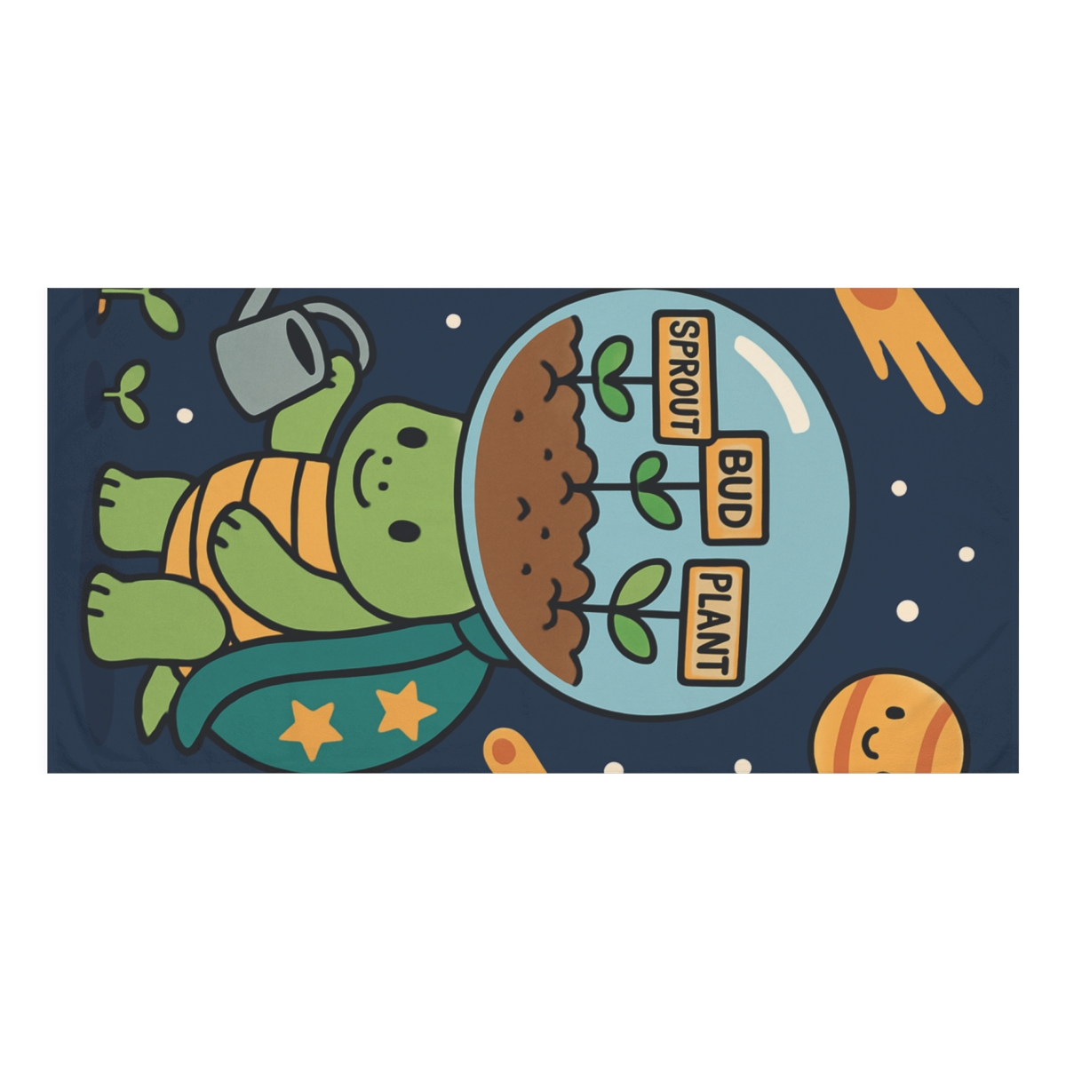Comet Garden Space Tortoise soft cotton towels