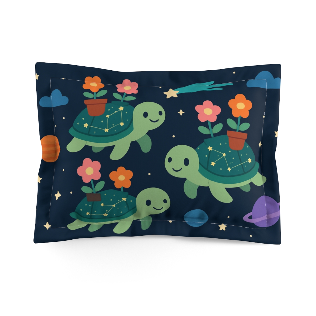 Comet Garden Space Turtles soft plush pillows