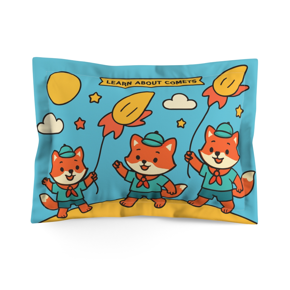 Comet Kite Festival For The Fox Scouts unique shape pillows