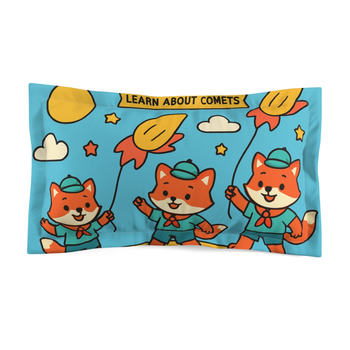 Comet Kite Festival For The Fox Scouts unique shape pillows