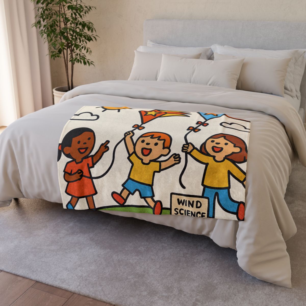 Comet Kite Parade On Cloud Hill decorative home blankets