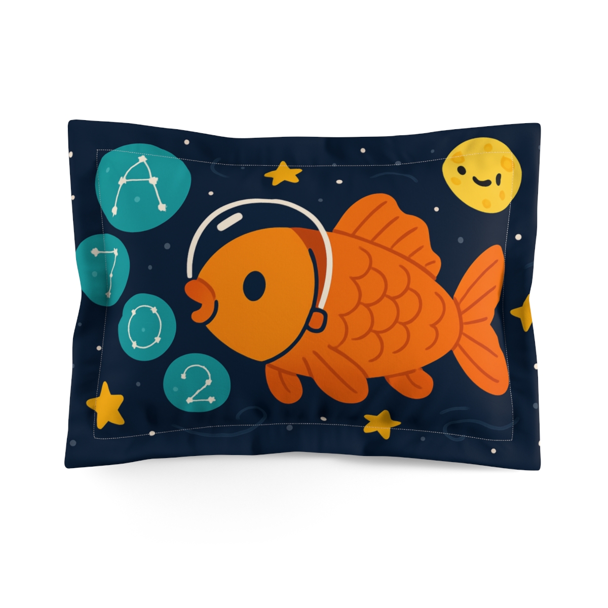 Comet Koi And The Bubble Star Map soft plush pillows