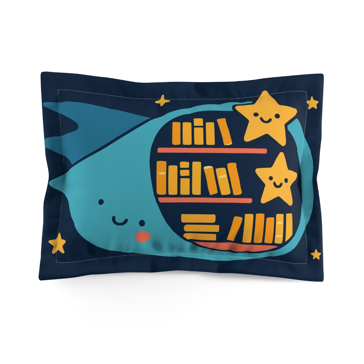 Comet Library designer printed pillows