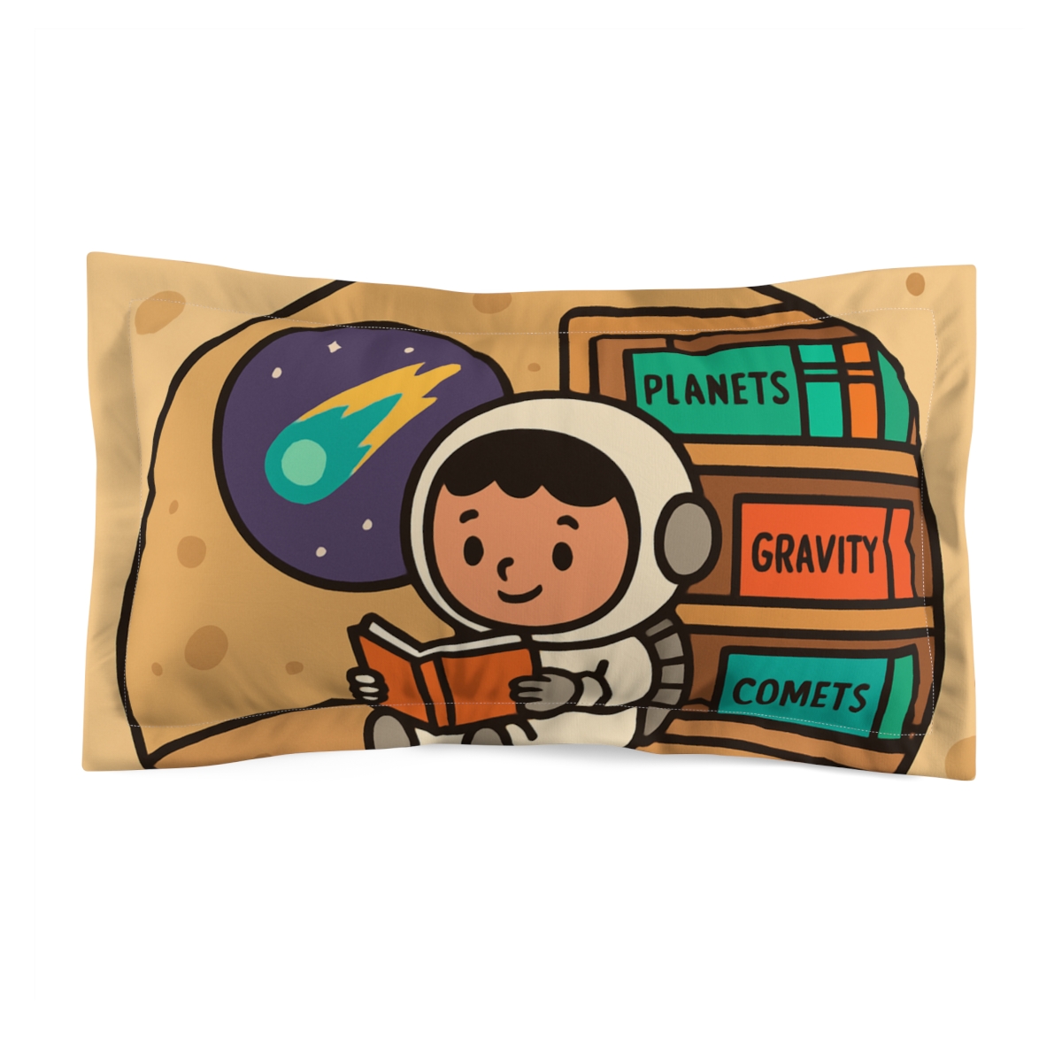 Comet Library On The Moon trendy accent pillows