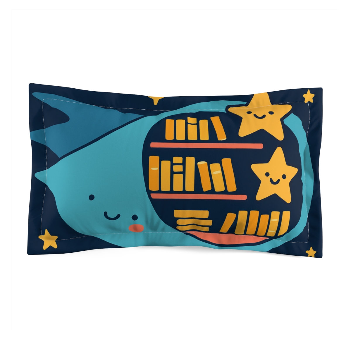 Comet Library designer printed pillows